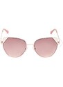 GUESS brýle Cateye Metal Sunglasses rose gold Růžovozlatá