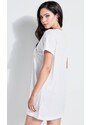 GUESS tričko Longline Logo Tee bílé XS