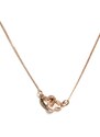 GUESS náhrdelník Gold-Tone Interlock Heart Necklace Zlatá