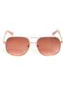 GUESS brýle Rose Gold-Tone Metal Navigator Sunglasses Oranžová