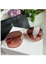 GUESS brýle Rose Gold-Tone Metal Navigator Sunglasses Oranžová