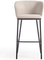Béžová látková barová židle Kave Home Ciselia 75 cm
