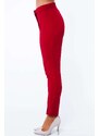 FASARDI Elegantní červené kalhoty