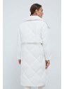 Péřová bunda Calvin Klein dámská, bílá barva, zimní, oversize