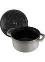 Staub Cocotte hrnec kulatý 26 cm/5,2 l šedý, 1102618