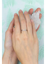Atreya Personalizovaný šperk Ocelový prsten se třemi zirkony