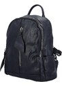 Paolo Bags Koženkový batoh se dvěma kapsami Arcadio, tmavě modrá