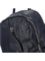 Paolo Bags Koženkový batoh se dvěma kapsami Arcadio, tmavě modrá