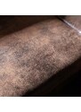 Hnědá koženková rohová rozkládací pohovka Miuform Lofty Lilly 236 cm, pravá