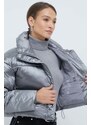 Bunda Calvin Klein dámská, stříbrná barva, zimní, oversize