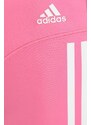 Tréninkové šortky adidas Performance Hyperglam dámské, růžová barva, s potiskem, high waist