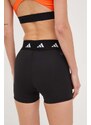 Tréninkové šortky adidas Performance Period Proof dámské, černá barva, s potiskem, high waist