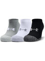 Pánské ponožky Under Armour Heatgear No Show 3-Pack Socks Gray