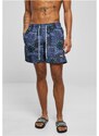 Pánské koupací šortky Urban Classics Pattern Swim Shorts - navy bandana aop