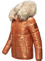 Dámská teplá zimní bunda s kožíškem Tikunaa Premium Navahoo - RUSTY CINAMON