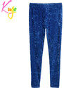 Dívčí tenoučké lesklé legínky KUGO ML7111 - modré