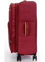 Cestovní kufr T-class 933, vínová, textil, L, 65 x 43 x 25–28 cm, rozšiřitelný
