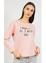 Vienetta Secret Dámské pyžamo dlouhé Veronika - světle růžová