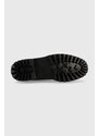 Kožené kotníkové boty Armani Exchange pánské, černá barva, XUM009 XV617 00002