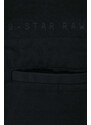 Košile G-Star Raw černá barva, regular, s klasickým límcem