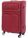 Velký cestovní kufr T-class 932, TEXTIL, vínová, XL, 78 x 51 x 31–35 cm, rozšiřitelný