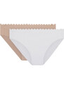 DIM BODY TOUCH COTTON SLIP 2x - Women's cotton panties 2 pcs - white - body