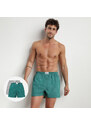 DIM ECOSMART LOOSE BOXER 2x - Men's loose boxers 2 pcs - gray - green