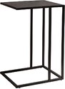 Moebel Living Černý jasanový odkládací stolek Tobi 43 x 35 cm