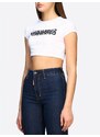 DSQUARED2 Mirror White crop tričko