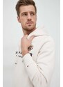 Mikina Tommy Hilfiger pánská, béžová barva, s kapucí, s aplikací