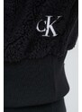 Mikina Calvin Klein Jeans dámská, černá barva, hladká