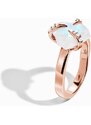 Royal Exklusive Royal Fashion prsten 14k zlato Vermeil GU-DR21589R-ROSEGOLD-MOONSTONE-TOPAZ