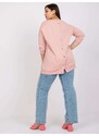 Fashionhunters Růžová bavlněná halenka velikosti Odile