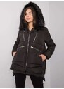 Fashionhunters Dámská černá zimní bunda s kapucí
