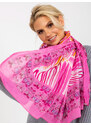 Fashionhunters Růžové pareo s barevnými vzory