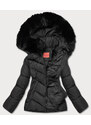 YES!PINK Krátká černá dámská zimní bunda (TY035-1)