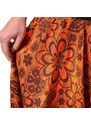 Turecké kalhoty oranžové květy