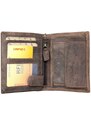 Kožená peněženka Wild z pevné kůže s kamionem, s řetězem s ochranou dat na kartách (RFID) HMT