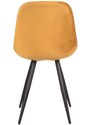 Okrově žlutá sametová jídelní židle LABEL51 Capri