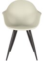 Krémově bílá plastová jídelní židle LABEL51 Luca