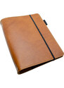 TlustyLeatherWorks Elegantní kožený zápisník s kroužkovou vazbou A5