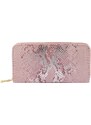 Růžová peněženka Charm z imitace kůže