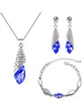 Sisi Jewelry Souprava náhrdelníku, náušnic a náramku Elegance Sapphire