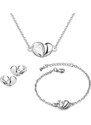 Sisi Jewelry Souprava náhrdelníku, náušnic a náramku Heart - srdíčko