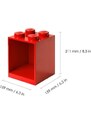 Lego Červená nástěnná police LEGO Storage 21 x 16 cm