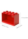 Lego Set dvou červených nástěnných polic LEGO Brick