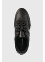 Kožené sneakers boty Tommy Hilfiger Th Prep Court Sneaker černá barva