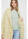 Kabát s příměsí vlny United Colors of Benetton přechodný, oversize