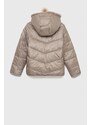 Dětská oboustranná bunda Abercrombie & Fitch šedá barva