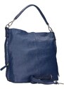 Dámská kožená kabelka Italia Ramma - modrá